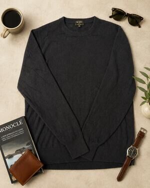 Todd Snyder Men's Dark Navy Cashmere Crewneck Sweater Sz XXL